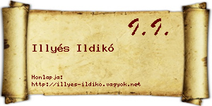 Illyés Ildikó névjegykártya